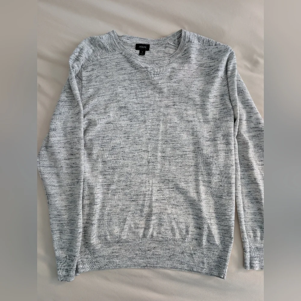 J.Crew Men’s Gray Heather Lightweight Sweater Small Crewneck Pullover Casual